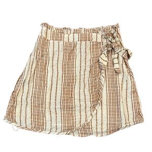 NWT Harper Heritage Francesca’s brand Cream & Orange Wrap Skirt for Fall Size S